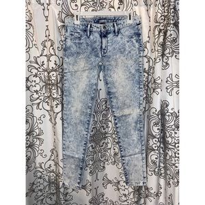 Mossimo acid wash mid rise denim legging